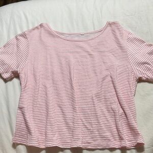 Pink Striped Women's Top